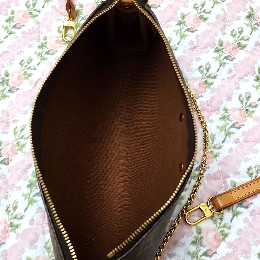 💎 Louis Vuitton 2 Way Eva Signature Brown Monogram Crossbody Pochette Bag - Picture 13 of 17